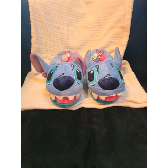 Disney Shoes - Disney Stitch Smiling Plush Super Cozy Plush Slippers NWT